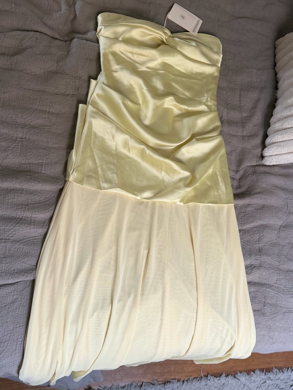 Peppermayo Strapless Butter Yellow Maxi Dress - Picture 6 of 13